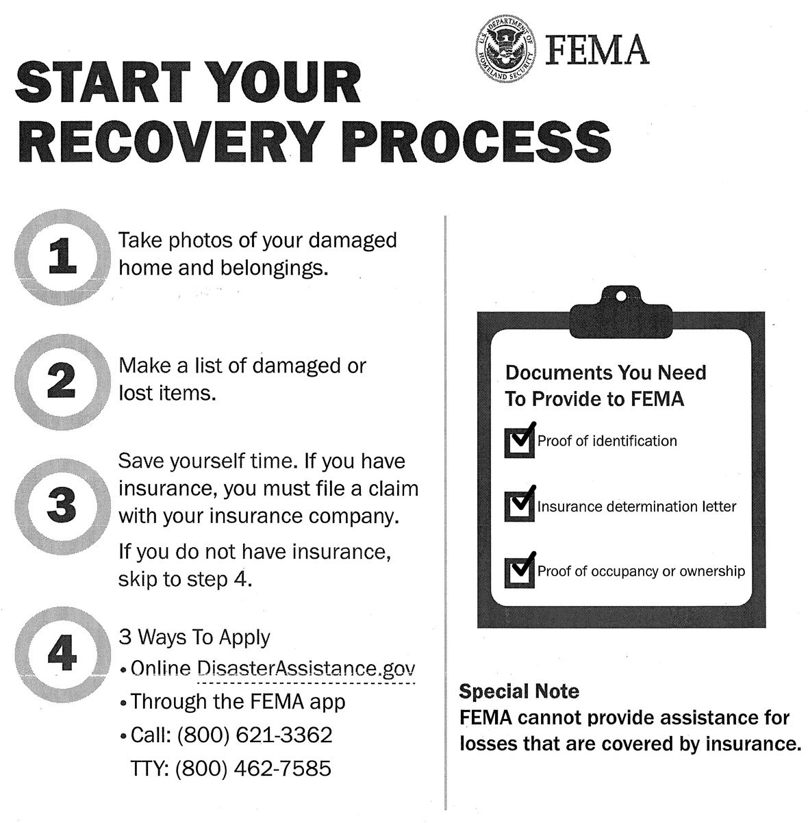 FEMA recovery